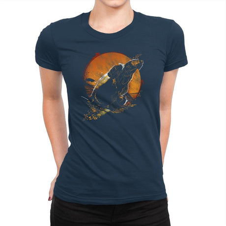 Leaf on the Wind - Graffitees - Womens Premium T-Shirts RIPT Apparel Small / Midnight Navy