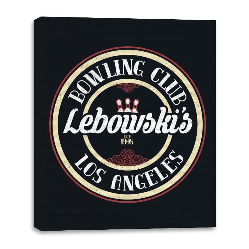 Lebowski's Bowling - Canvas Wraps Canvas Wraps RIPT Apparel 16x20 / Black