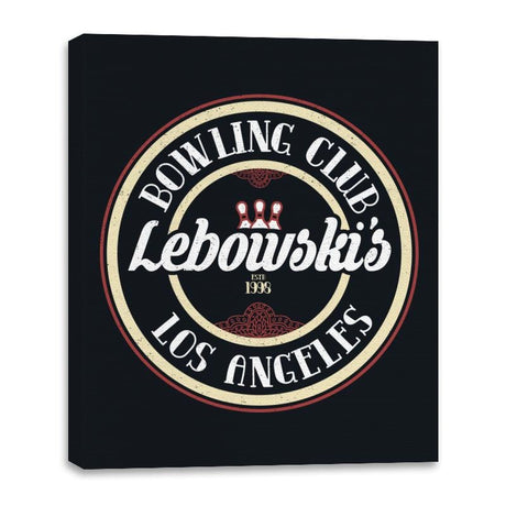 Lebowski's Bowling - Canvas Wraps Canvas Wraps RIPT Apparel 16x20 / Black