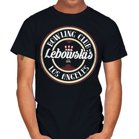 Lebowski's Bowling - Mens T-Shirts RIPT Apparel Small / Black