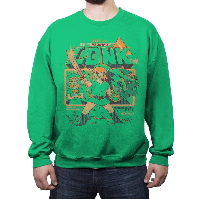 Legend of Lonk - Crew Neck Sweatshirt Crew Neck Sweatshirt RIPT Apparel Small / Irish Green