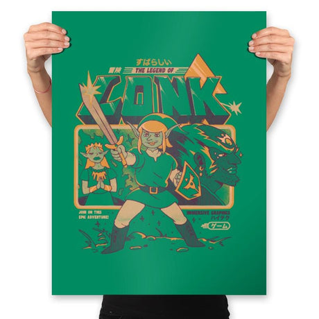 Legend of Lonk - Prints Posters RIPT Apparel 18x24 / Kelly