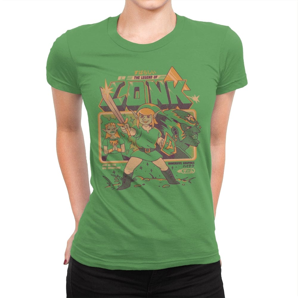 Legend of Lonk - Womens Premium T-Shirts RIPT Apparel Small / Kelly