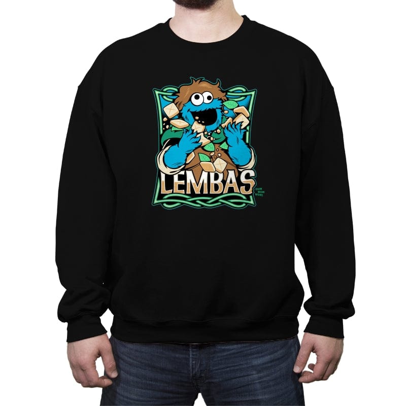 Lembas Monster - Crew Neck Sweatshirt Crew Neck Sweatshirt RIPT Apparel Small / Black