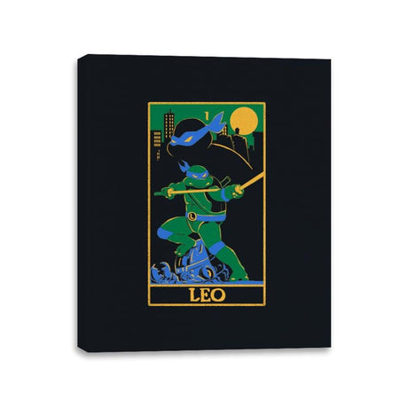 Leo Tarot Card - Canvas Wraps Canvas Wraps RIPT Apparel 11x14 / Black