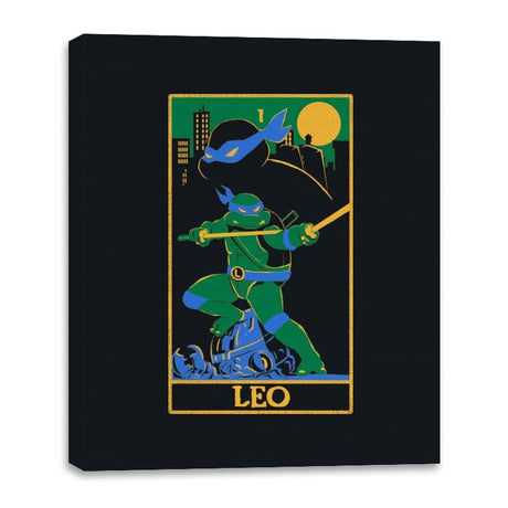 Leo Tarot Card - Canvas Wraps Canvas Wraps RIPT Apparel 16x20 / Black