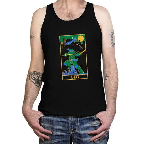 Leo Tarot Card - Tanktop Tanktop RIPT Apparel X-Small / Black