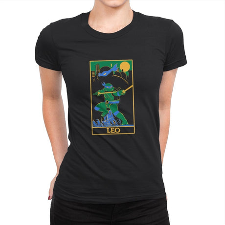 Leo Tarot Card - Womens Premium T-Shirts RIPT Apparel Small / Black