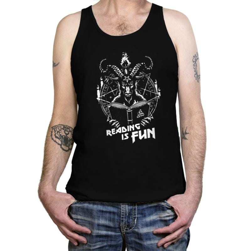 Let's Do Some Reading - Tanktop Tanktop RIPT Apparel X-Small / Black