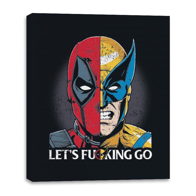 Let's F-cking Go - Canvas Wraps Canvas Wraps RIPT Apparel 16x20 / Black