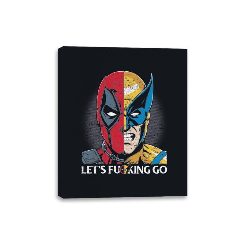 Let's F-cking Go - Canvas Wraps Canvas Wraps RIPT Apparel 8x10 / Black