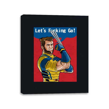 Let's Fucking Go! - Canvas Wraps Canvas Wraps RIPT Apparel 11x14 / Black