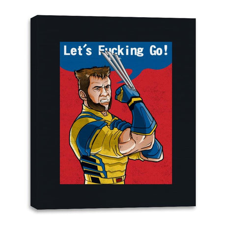 Let's Fucking Go! - Canvas Wraps Canvas Wraps RIPT Apparel 16x20 / Black