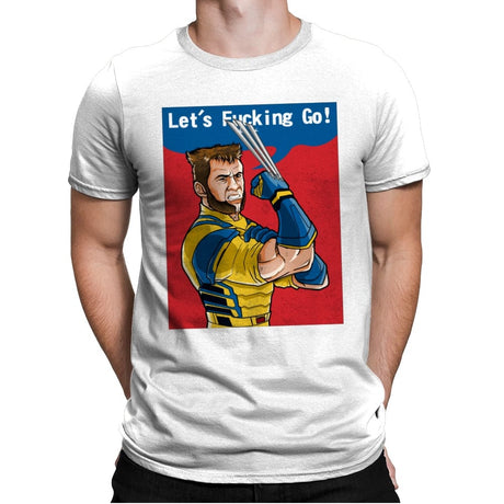 Let's Fucking Go! - Mens Premium T-Shirts RIPT Apparel Small / White