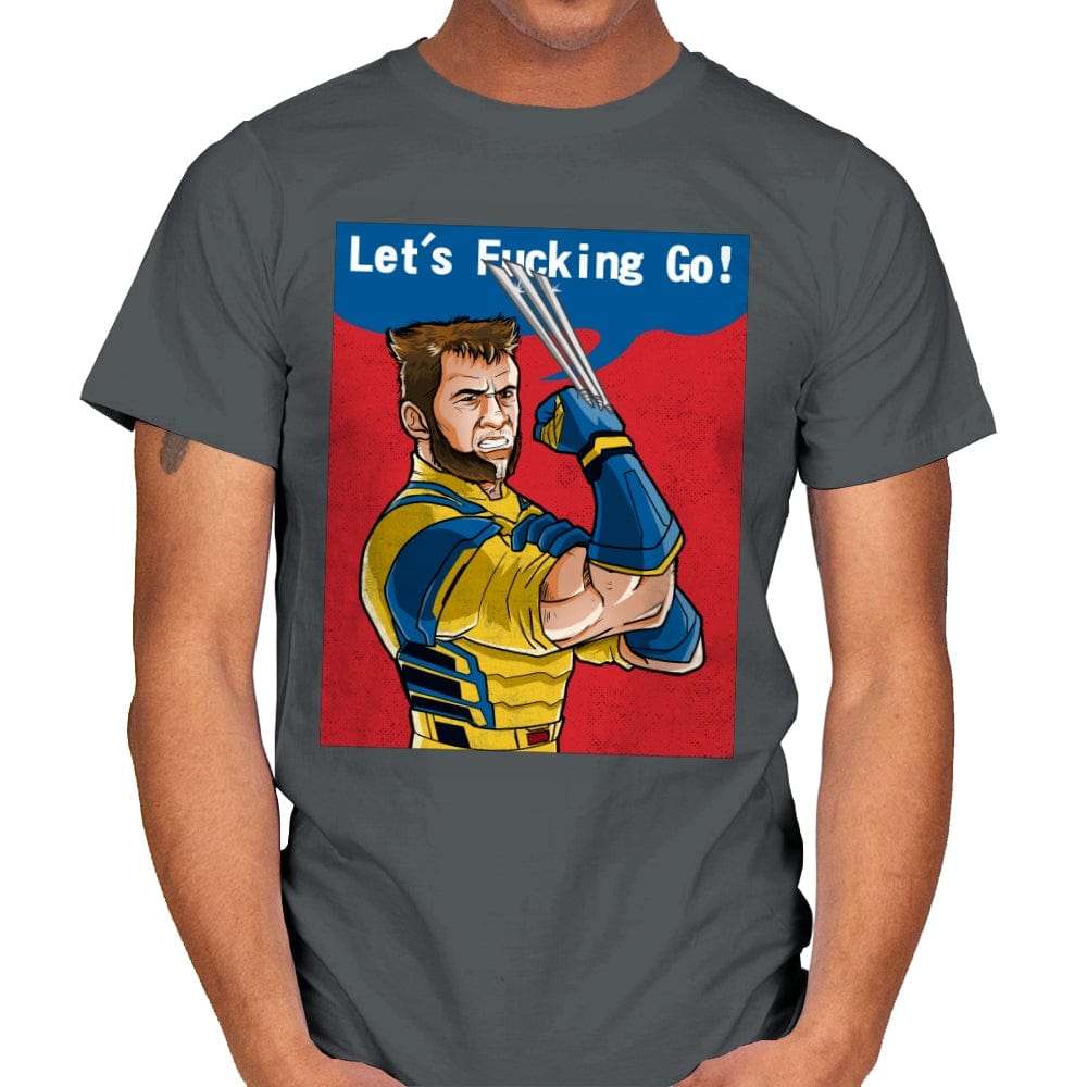 Let's Fucking Go! - Mens T-Shirts RIPT Apparel Small / Charcoal