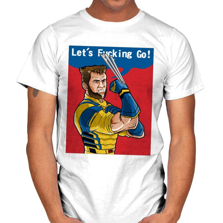 Let's Fucking Go! - Mens T-Shirts RIPT Apparel Small / White