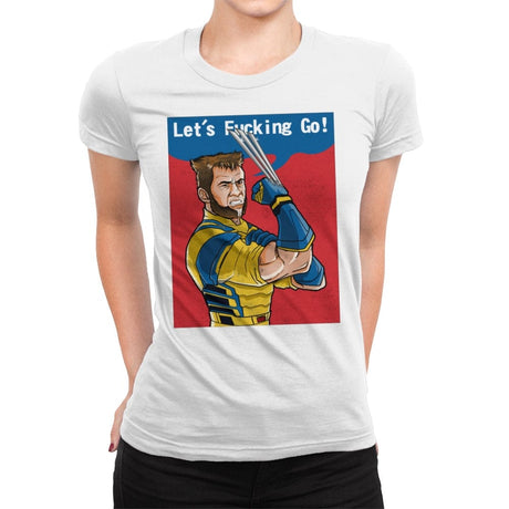 Let's Fucking Go! - Womens Premium T-Shirts RIPT Apparel Small / White