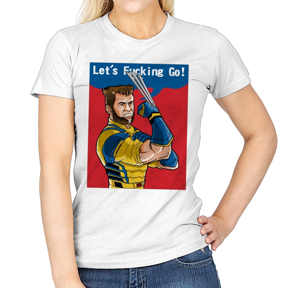 Let's Fucking Go! - Womens T-Shirts RIPT Apparel Small / White