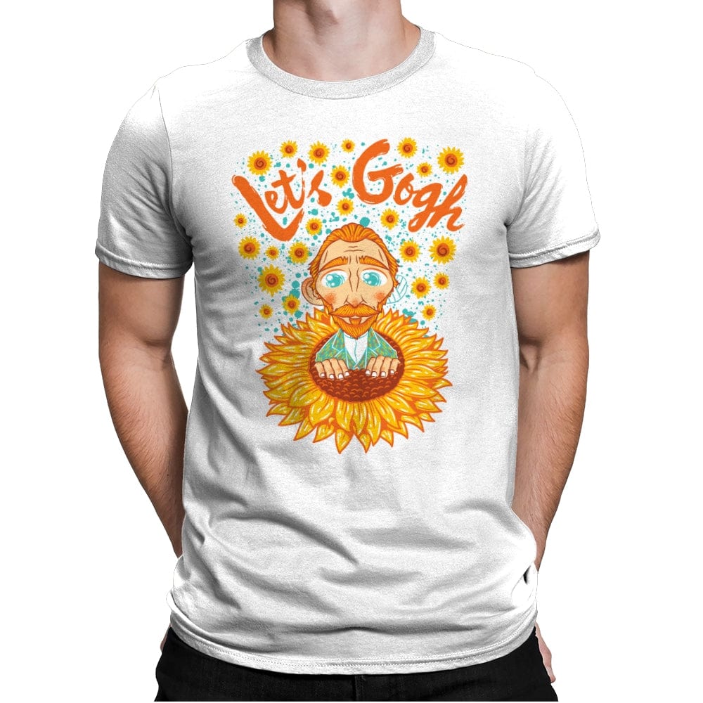 Let's Gogh - Mens Premium T-Shirts RIPT Apparel Small / White