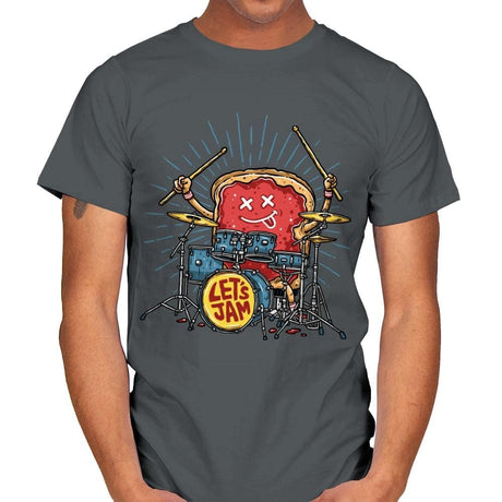 Let's Jam - Mens T-Shirts RIPT Apparel Small / Charcoal