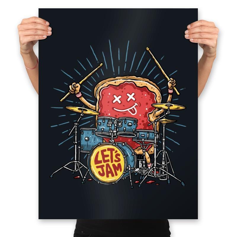 Let's Jam - Prints Posters RIPT Apparel 18x24 / Black