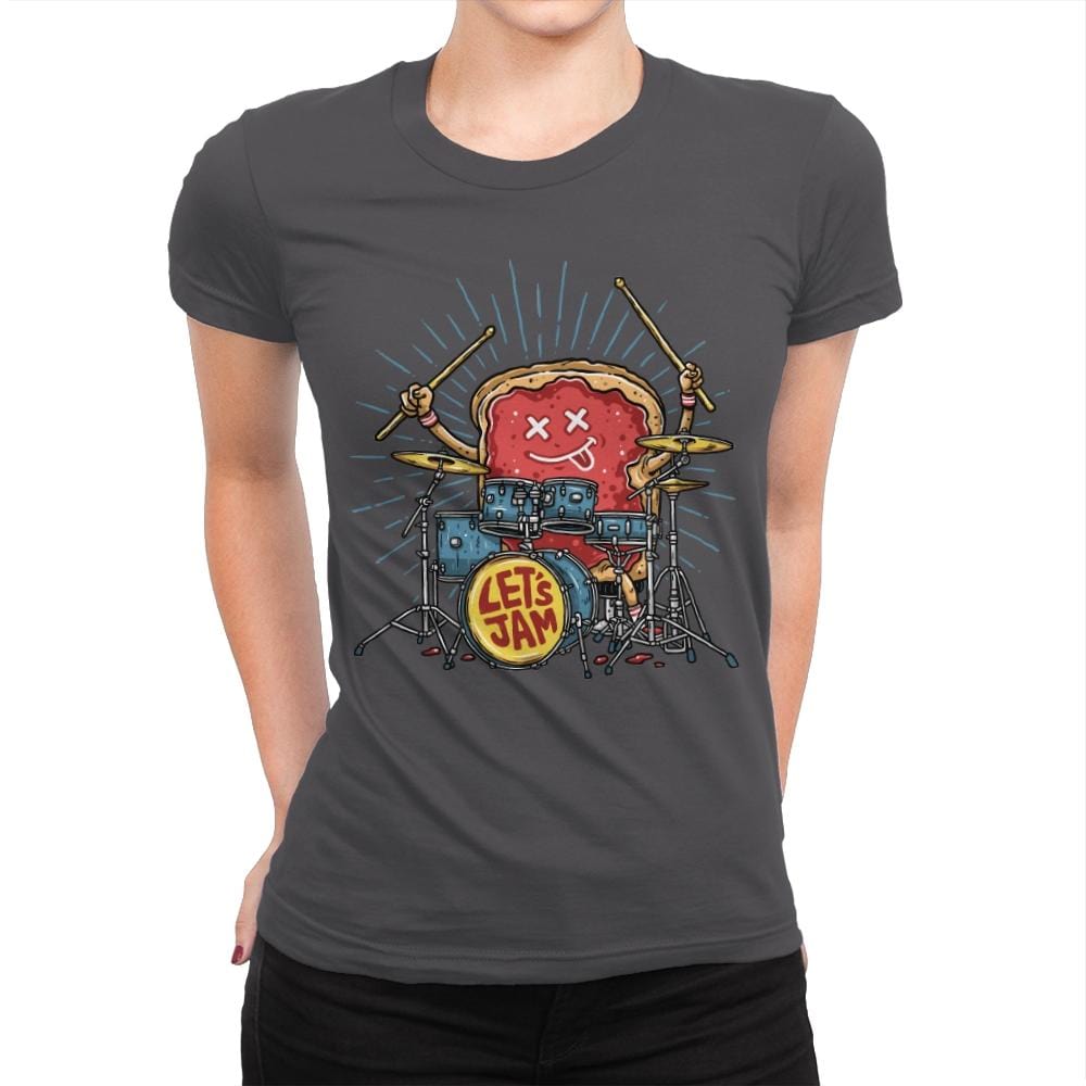 Let's Jam - Womens Premium T-Shirts RIPT Apparel Small / Heavy Metal