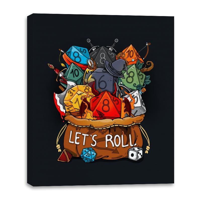 Let's Roll - Canvas Wraps Canvas Wraps RIPT Apparel 16x20 / Black