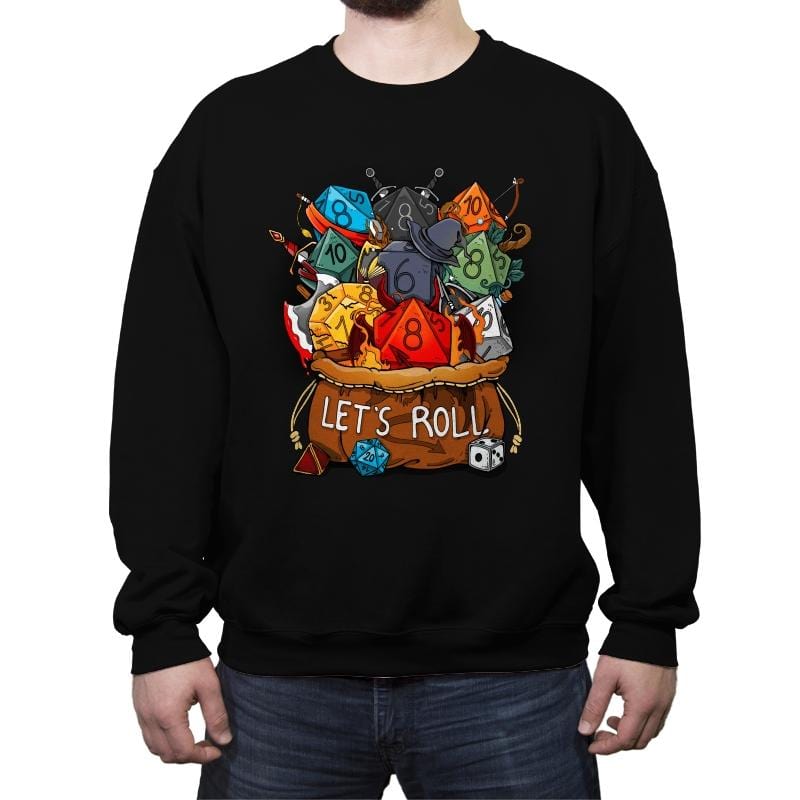 Let's Roll - Crew Neck Sweatshirt Crew Neck Sweatshirt RIPT Apparel Small / Black