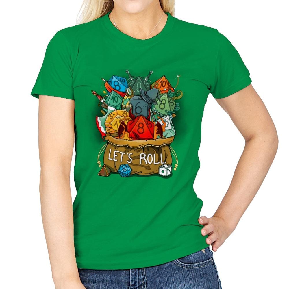 Let's Roll - Womens T-Shirts RIPT Apparel Small / Irish Green