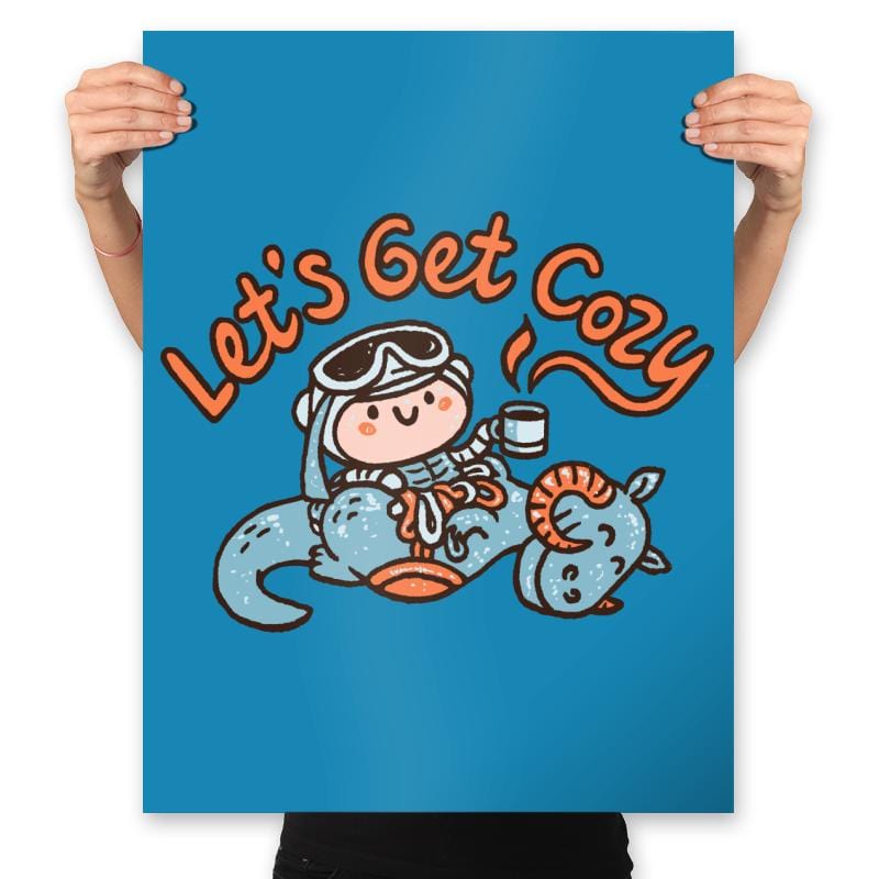 Lets Get Cozy - Prints Posters RIPT Apparel 18x24 / Sapphire