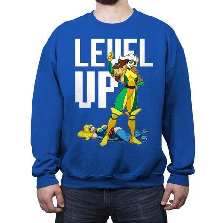 Level Up - Crew Neck Sweatshirt Crew Neck Sweatshirt RIPT Apparel Small / Royal