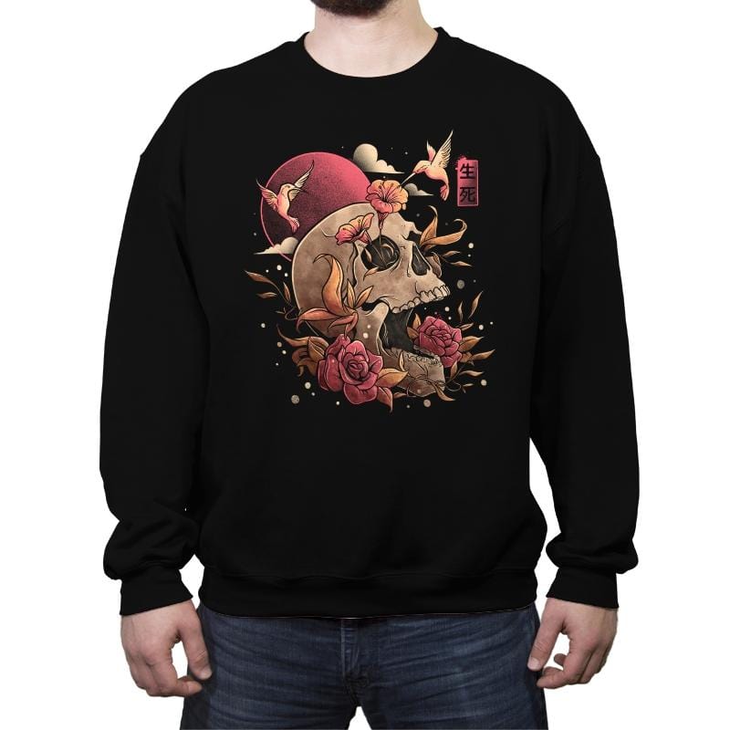 Life and Death - Crew Neck Sweatshirt Crew Neck Sweatshirt RIPT Apparel Small / Black