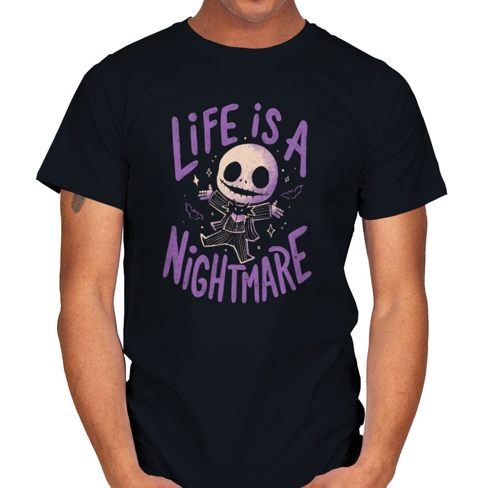 Life is a Nightmare - Mens T-Shirts RIPT Apparel Small / Black