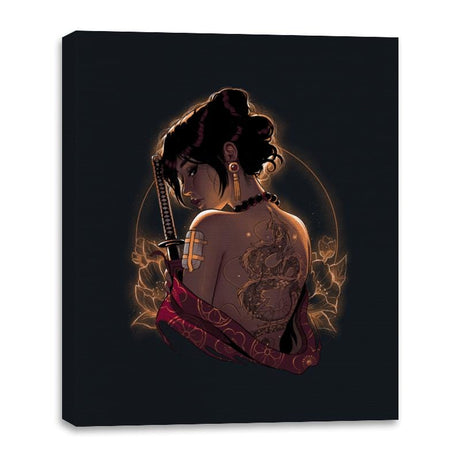 Light Dragon - Canvas Wraps Canvas Wraps RIPT Apparel 16x20 / Black