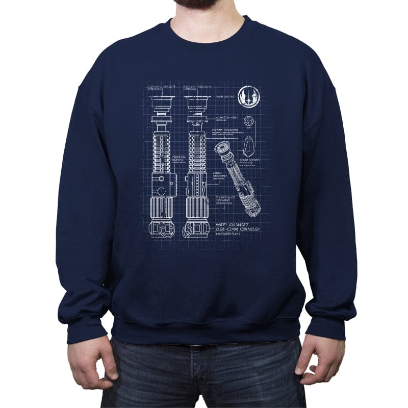 Light Side Schematics - Crew Neck Sweatshirt Crew Neck Sweatshirt RIPT Apparel Small / Navy