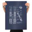 Light Side Schematics - Prints Posters RIPT Apparel 18x24 / Navy