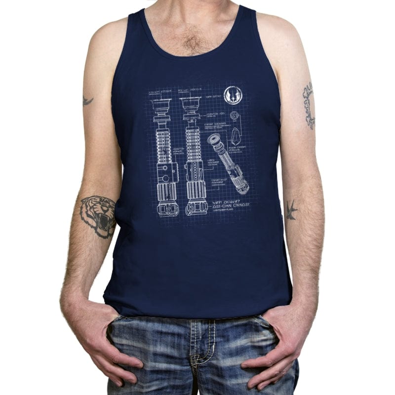 Light Side Schematics - Tanktop Tanktop RIPT Apparel X-Small / Navy