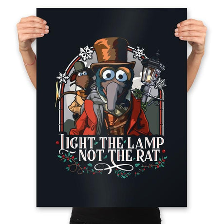 Light the Lamp not the Rat - Best Seller - Prints Posters RIPT Apparel 18x24 / Black