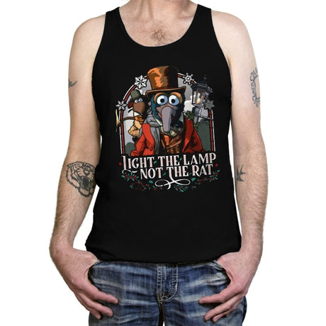 Light the Lamp not the Rat - Best Seller - Tanktop Tanktop RIPT Apparel X-Small / Black