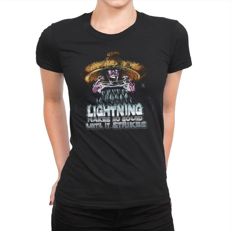 Lightning - Womens Premium T-Shirts RIPT Apparel Small / Black