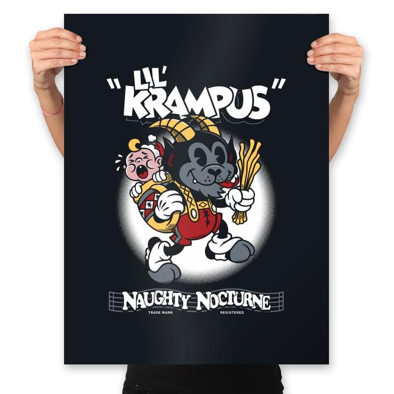 Lil' Krampus - Prints Posters RIPT Apparel 18x24 / Black