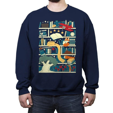 Lil Library - Crew Neck Sweatshirt Crew Neck Sweatshirt RIPT Apparel Small / Navy