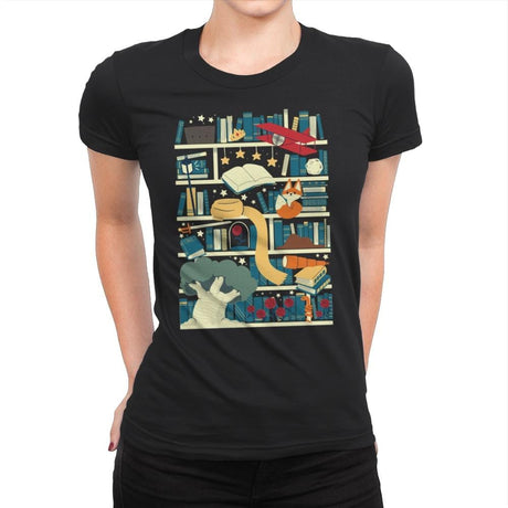 Lil Library - Womens Premium T-Shirts RIPT Apparel Small / Black