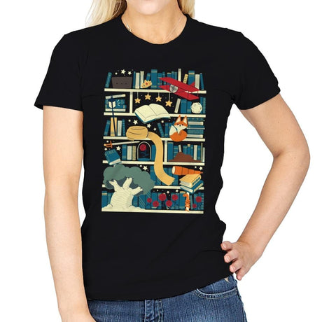 Lil Library - Womens T-Shirts RIPT Apparel Small / Black