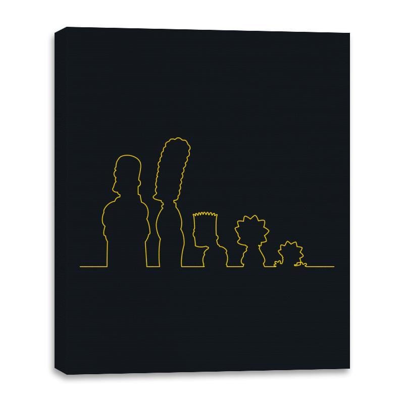 Linear Family - Canvas Wraps Canvas Wraps RIPT Apparel 16x20 / Black