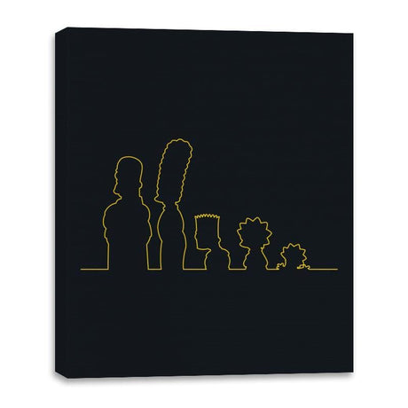 Linear Family - Canvas Wraps Canvas Wraps RIPT Apparel 16x20 / Black