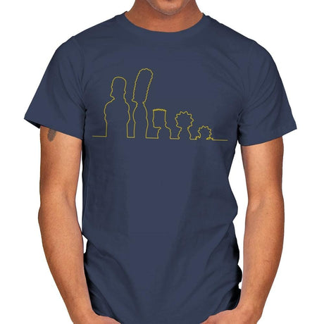 Linear Family - Mens T-Shirts RIPT Apparel Small / Navy