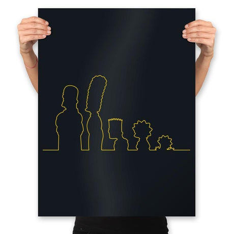 Linear Family - Prints Posters RIPT Apparel 18x24 / Black