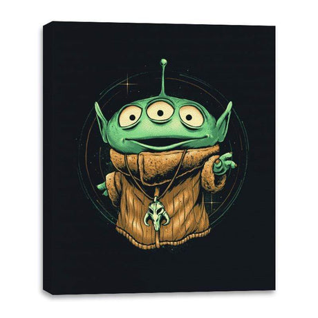 Little Green Force - Canvas Wraps Canvas Wraps RIPT Apparel 16x20 / Black