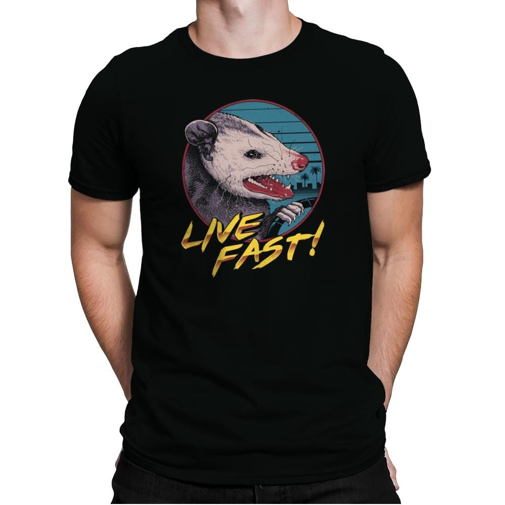 Live Fast! - Mens Premium T-Shirts RIPT Apparel Small / Black